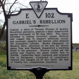 Gabriel's Rebellion Historic Highway Marker